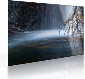 Tablou pe sticlă - Laguna de iarnă (70x50 cm)