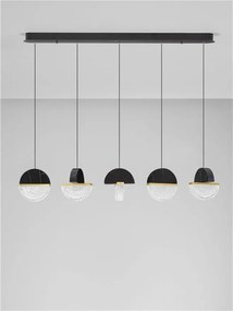 Lustra decorativa liniara cu 5 pendule LED 2700K DORIN