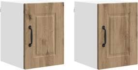 vidaXL Dulap de bucătărie 2 pcs Stejar Artizanal 30 x 31 x 40 cm