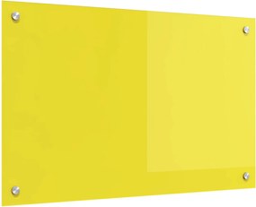 vidaXL Panou de bucătărie Galben 80 x 50 cm sticlă securizată