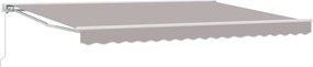 vidaXL Copertină retractabilă manuală Gri deschis 4 × 3 m