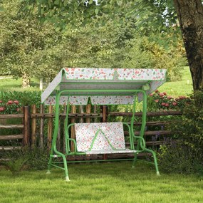 AIYAPLAY Leagăn pentru Copii cu Copertină Reglabilă și Centură de Siguranță, 120x112x75 cm, Verde | Aosom Romania