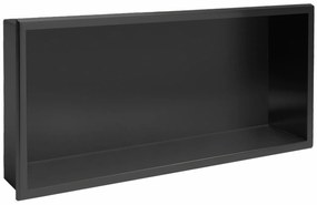 Raft incastrat pentru baie 30x60 negru mat