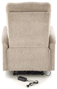 Fotoliu recliner Jamal stofa bej H105 cm
