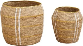 Set 2 cosuri de depozitare, din zambila de apa, Ghana
