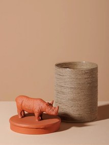 Cutie decorativa, din sticla si rasina, Rhinoceros