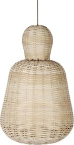 Lustră suspendată din ratan împletit, natur, finisaj natural, 52 x 34 cm, „Monpazier”