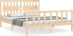 vidaXL Cadru de pat fără saltea, 160x200 cm, lemn masiv pin