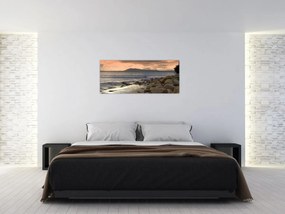 Tablou - Marea și munții (120x50 cm)