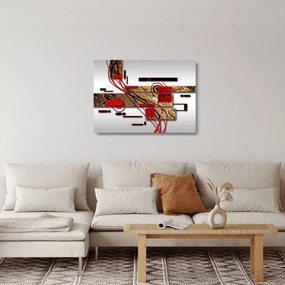 Tablou pe sticlă cu abstracție (70x50 cm)