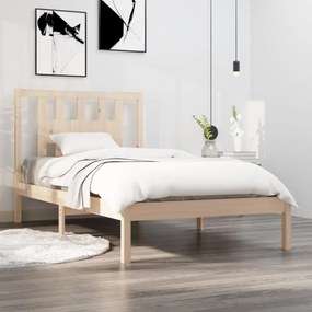 vidaXL Cadru de pat, 90x200 cm, lemn masiv de pin