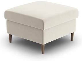 Taburet bej cu tapițerie din catifea Kyoto – Cosmopolitan Design