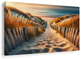 Tablou drum printre dune spre mare