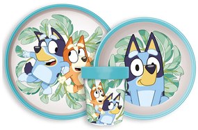Bluey Leaves set de masă anti-alunecare, set de microplastic