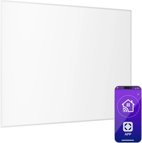 Klarstein Wonderwall 960 Smart, încălzitor cu infraroșu, 80 x 120 cm, 960 W, cronometru săptămânal, IP24, alb