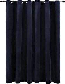 vidaXL Draperie opacă cu inele metalice, negru, 290 x 245 cm, catifea