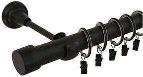 Galerie simpla capacel 25 mm negru (Alege marime: 280 cm)