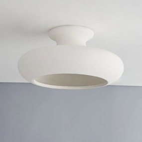 Plafoniera realizata manual din ceramica alba Annie