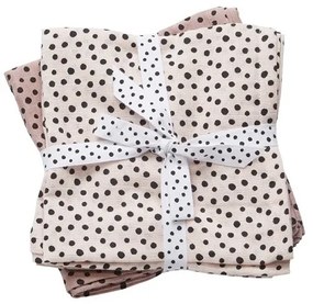 Done by Deer - Set 2 museline roz bumbac 120 x 120 cm- Happy Dots