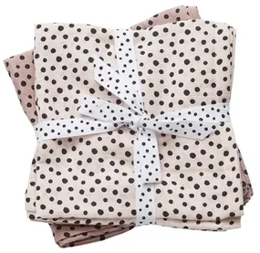 Done by Deer - Set 2 museline roz bumbac 120 x 120 cm- Happy Dots