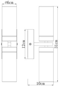 Brilagi - Aplica de perete pentru baie RAY 2xE14/40W/230V IP44