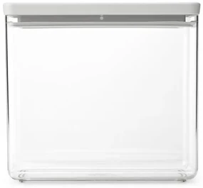 Cutie de depozitare Brabantia Tasty+ Stackable 1008876, 3,5 L, Sigiliu din silicon, Fara BPA, Gri deschis