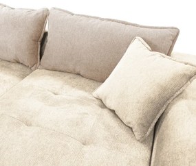 Colțar extensibil LAGOA, formă în L, cu spațiu de depozitare, dreapta, bej/maro