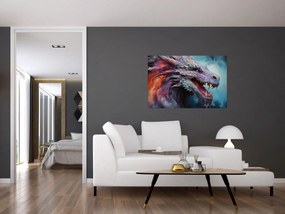 Tablou - Ilustrație a unui dragon (90x60 cm)