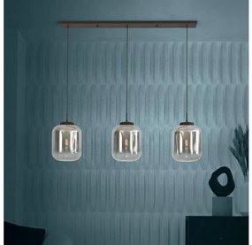 Lustră pe cablu Eglo 390104 BULCIAGO 3xE27/40W/230V fumuriu