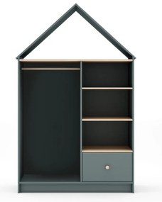 Șifonier de copii verde prăfuit deschis 110x180x45 cm Estefania – Marckeric