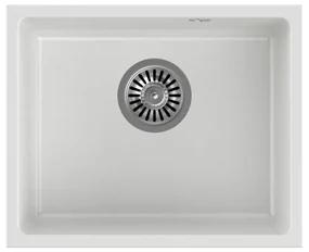 Chiuveta compozit sub blat Quadron Pop Alec 40 alb - inox 46x38 cm