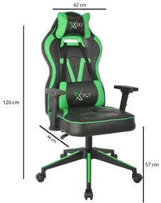 Fotoliu de birou gaming Vamivo 4 (verde + negru) . 1093825