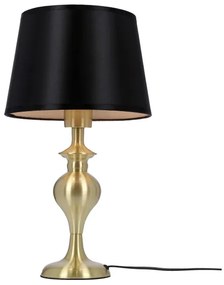 Lampă de masă PRIMA GOLD 1xE27/60W/230V negru/auriu