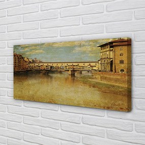 Tablouri canvas clădiri Italia Râul Poduri