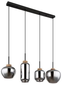 Lustra suspendata 4L design modern MATT negru