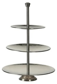 Platou servire etajat Steel Humerred, negru fumuriu, 25 x 36 cm