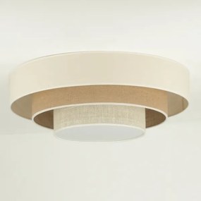 Plafonieră LED Duolla LUNETA LED/26W/230V d. 60 cm 4000K crem/maro
