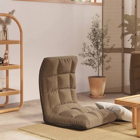 vidaXL Scaun de podea pliabil, gri taupe, material textil