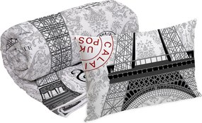 Set Alcam perna microfibra 50x70 cm si pilota matlasata 140x200 cm, Paris