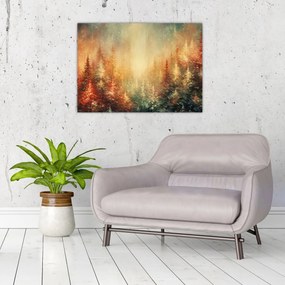 Tablou pe sticlă - Pictura de păduri (70x50 cm)