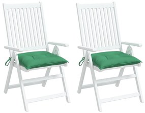 Perne de scaun, 2 buc, verde, 50 x 50 x 7 cm, textil 2, Verde, 50 x 50 x 7 cm