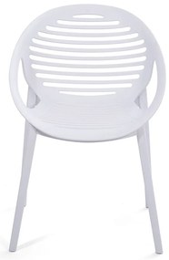 Set mobilier de grădină pentru 6 persoane cu scaune albe Joanna și masă Strong, 210 x 100 cm