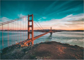 Tablou pe sticlă - Golden Gate, San Francisco (70x50 cm)