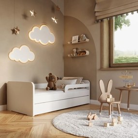 Pat pentru copii alb cu somieră 80x160 cm Duuli – ELTAP