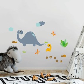Autocolant de perete Ambiance Cute Blue Dinosaur