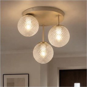 Brilagi - Plafonieră STELLA 3xE27/60W/230V bej/auriu