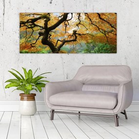 Tablou - Arțarul japonez galben, Portland, Oregon (120x50 cm)