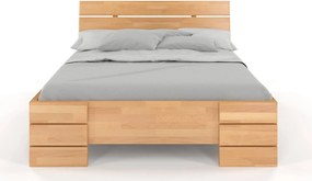 Pat lemn masiv Înalt TerraCraft Fag Personalizabil - 200x200cm