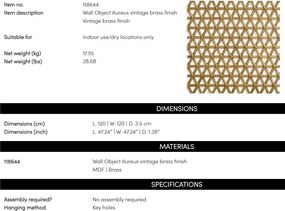 Decoratiune de perete LUX Aureus 3D alama vintage