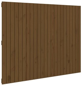 vidaXL Tăblie de pat pentru perete maro miere 146,5x3x110 cm lemn pin